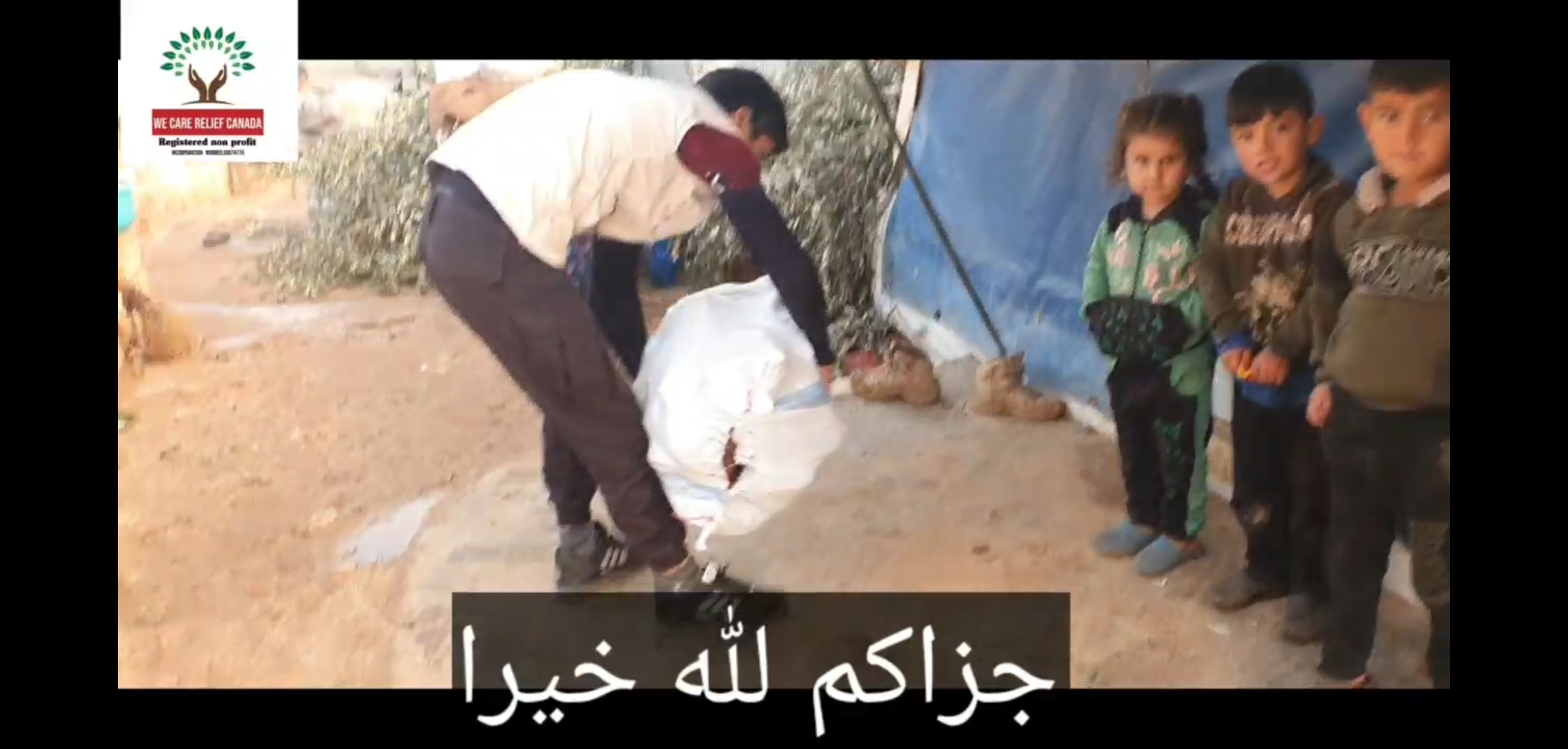 Winter Firewood Distributed to Families and Orphans in Syrian Camps Volunteer distributed firewood to orphans and families in Syrian Camps