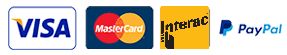 payment methods (visa, mastercard, interac, paypal)